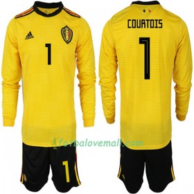 Levné Belgie COURTOIS 1 Dětské MS 2018 Venkovní Fotbalové dresy Dlouhý Rukáv